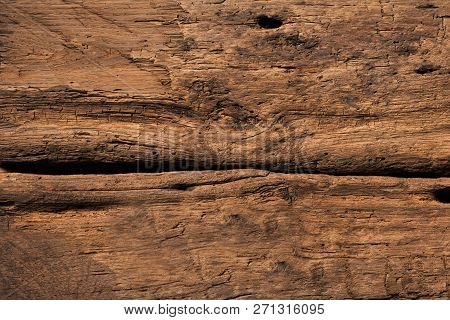 Christmas Wooden Background With Christmas Nuts Sortiment.
