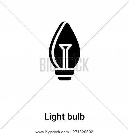 Light Bulb Icon In Trendy Design Style. Light Bulb Icon Isolated On White Background. Light Bulb Vec