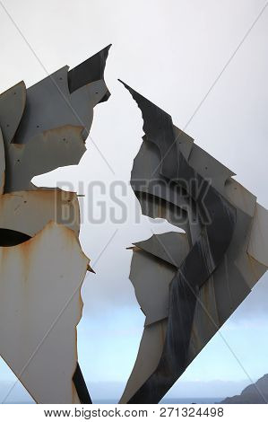 Cape Horn, Chile - October 31,2018: The Monument Designed As An Albatross Was Installed On Hornos Is