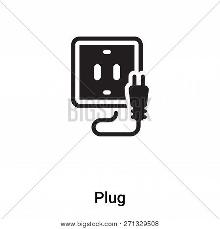 Plug Icon In Trendy Design Style. Plug Icon Isolated On White Background. Plug Vector Icon Simple An