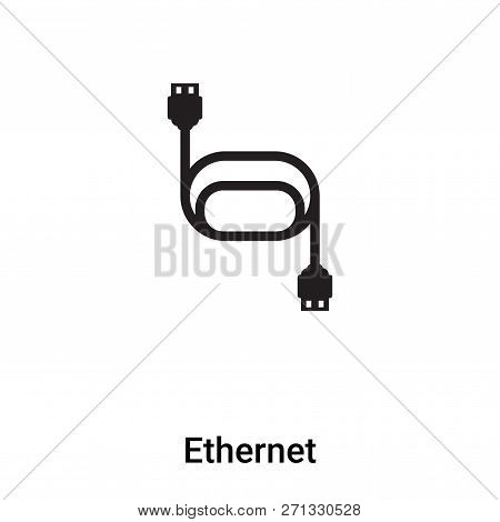 Ethernet Icon In Trendy Design Style. Ethernet Icon Isolated On White Background. Ethernet Vector Ic