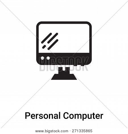 Personal Computer Icon In Trendy Design Style. Personal Computer Icon Isolated On White Background. 