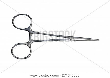 Medical Steel Instrument Pillers Tool Isolated On White