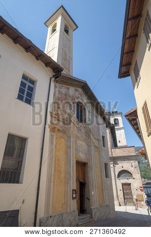 Demonte, Cuneo, Piedmont, Italy: Historic Buildings Of The City In The Sttura Valley