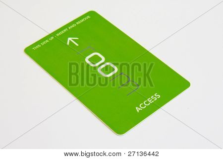 dostęp zielonej karty na białym tle - wysoki DOF