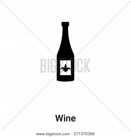 Wine Icon In Trendy Design Style. Wine Icon Isolated On White Background. Wine Vector Icon Simple An