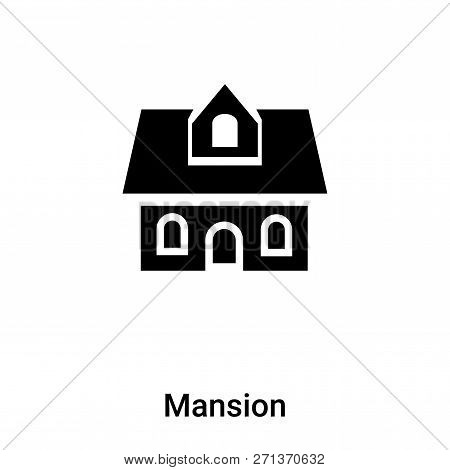 Mansion Icon In Trendy Design Style. Mansion Icon Isolated On White Background. Mansion Vector Icon 