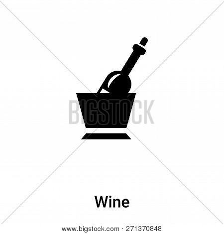 Wine Icon In Trendy Design Style. Wine Icon Isolated On White Background. Wine Vector Icon Simple An
