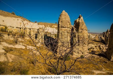 Cappadocia, Anatolia, Turkey: Small Valley Of Love. Beautiful Landscape With Mountains In Summer In 