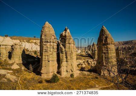 Cappadocia, Anatolia, Turkey: Small Valley Of Love. Beautiful Landscape With Mountains In Summer In 