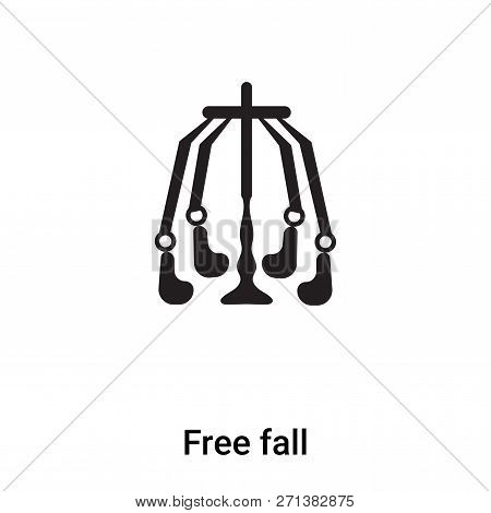 Free Fall Icon In Trendy Design Style. Free Fall Icon Isolated On White Background. Free Fall Vector