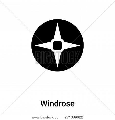 Windrose Icon In Trendy Design Style. Windrose Icon Isolated On White Background. Windrose Vector Ic