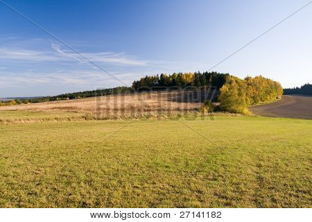en smuk farverig efterår landskab