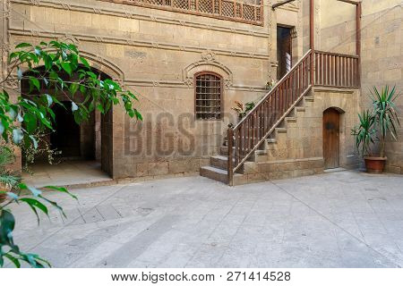 Cairo, Egypt - December 19 2015: Facade Of Zeinab Khatoun Historic House, Located Near To Al-azhar M