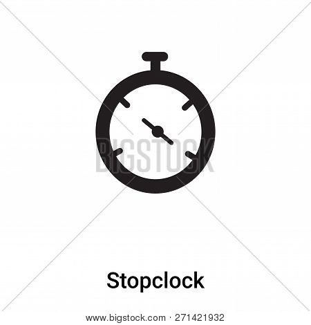 Stopclock Icon In Trendy Design Style. Stopclock Icon Isolated On White Background. Stopclock Vector