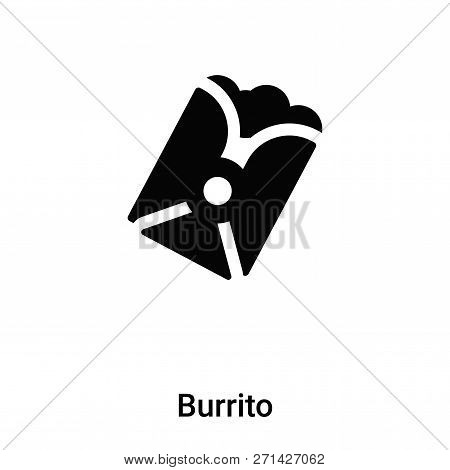Burrito Icon In Trendy Design Style. Burrito Icon Isolated On White Background. Burrito Vector Icon 