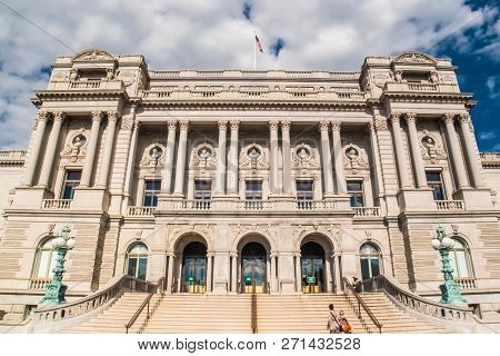 Washington, Usa - June 23, 2017: Library Of Congress. The Greatest Library In The United States