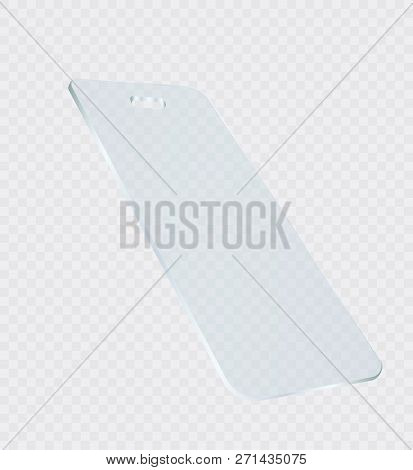 Vector Screen Protector Film Or Glass Cover. Screen Protect Glass