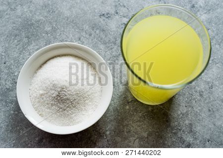 Instant Lemon Flavored Fruit Juice Pectin Powder For Lemonade Beverage.
