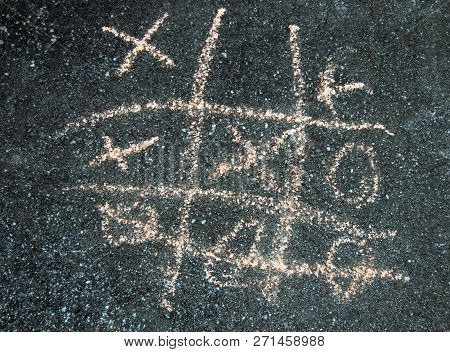 O Winner Tic Tac Toe Game Board Sidewalk Chalk