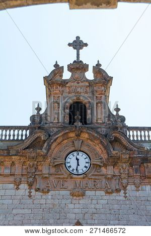 Mallorca, Spain - July 19, 2013: Santuari De Lluc. View Of The Famous Monastery On The Island Of Mal