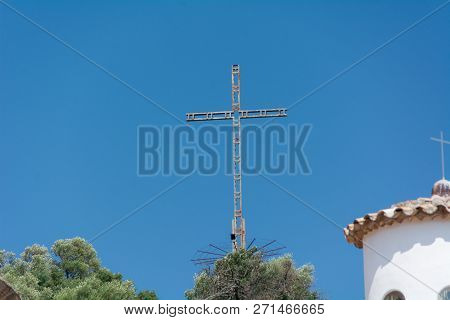 Mallorca, Spain - July 19, 2013: Santuari De Lluc. View Of The Famous Monastery On The Island Of Mal