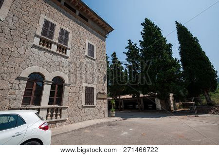 Mallorca, Spain - July 19, 2013: Santuari De Lluc. View Of The Famous Monastery On The Island Of Mal