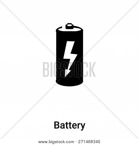 Battery Icon In Trendy Design Style. Battery Icon Isolated On White Background. Battery Vector Icon 