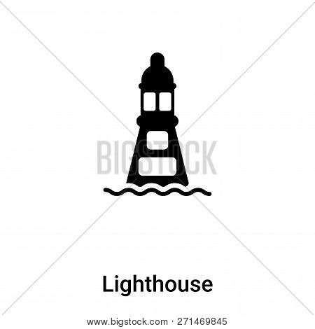 Lighthouse Icon In Trendy Design Style. Lighthouse Icon Isolated On White Background. Lighthouse Vec