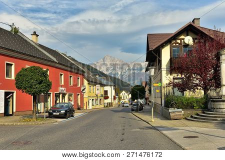 Admont, Austria - October 16, 2018. Town Of Admont Situated In The Middle Of The Ennstal Alps In Ges