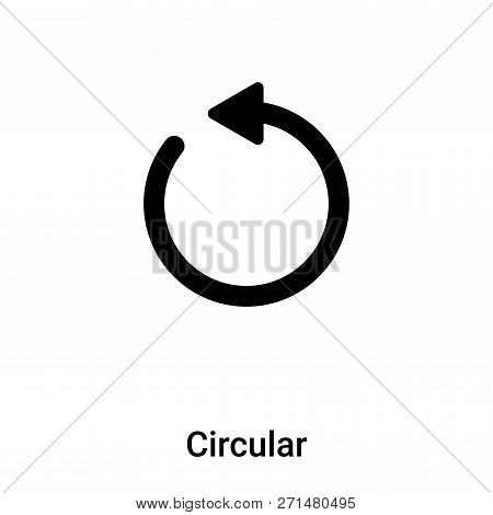 Circular Counterclockwise Arrows Icon In Trendy Design Style. Circular Counterclockwise Arrows Icon 