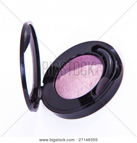 sombras redondas conjunto com pincel sobre fundo branco