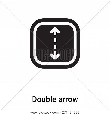 Double Arrow Icon In Trendy Design Style. Double Arrow Icon Isolated On White Background. Double Arr