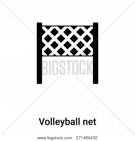 Volleyball Net Icon In Trendy Design Style. Volleyball Net Icon Isolated On White Background. Volley