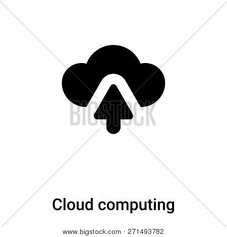 Cloud Computing Icon In Trendy Design Style. Cloud Computing Icon Isolated On White Background. Clou