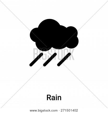 Rain Icon In Trendy Design Style. Rain Icon Isolated On White Background. Rain Vector Icon Simple An