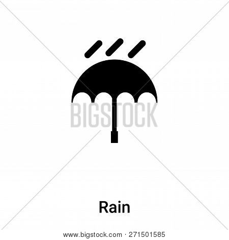 Rain Icon In Trendy Design Style. Rain Icon Isolated On White Background. Rain Vector Icon Simple An