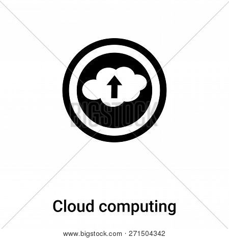 Cloud Computing Icon In Trendy Design Style. Cloud Computing Icon Isolated On White Background. Clou