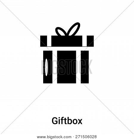 Giftbox Icon In Trendy Design Style. Giftbox Icon Isolated On White Background. Giftbox Vector Icon 