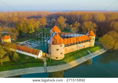 Sisak Fortress On The Bank Of Kupa River, Historic Monument, Croatia, In Autumn