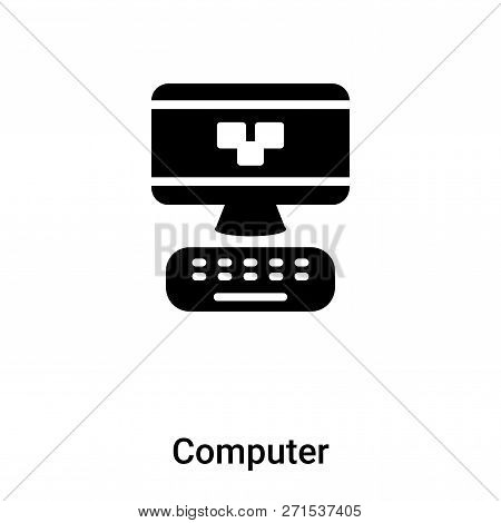 Computer Icon In Trendy Design Style. Computer Icon Isolated On White Background. Computer Vector Ic