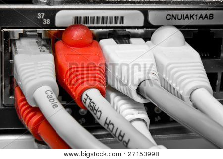 geçiş yapmak için bağlı ethernet kabloları