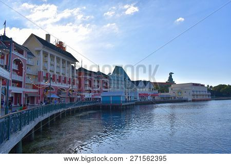 Orlando, Florida. November 13 , 2018 Colorful-of-the-century Boardwalks In Such Coastal Cities As At