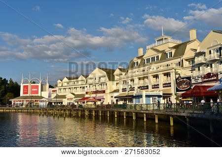 Orlando, Florida. November 16 , 2018 Colorful-of-the-century Boardwalks In Such Coastal Cities As At