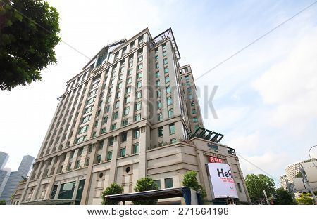 Singapore - November 16, 2018: Bugis Junction Shopping Mall Cityscape Singapore