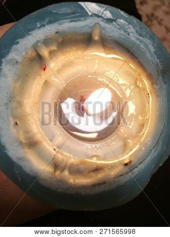 Candle Burning Fire Flame Indoors Heat Temperature Natural Phenomenon High Angle View Illuminated Cl