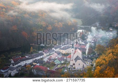 Hardegg Town  In Lower Austria In Autumn