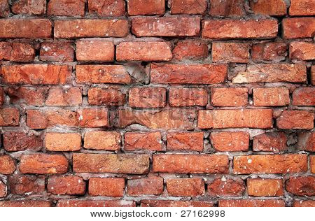Stará cihlová zeď na pozadí