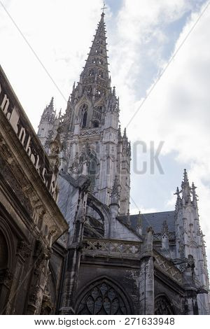 Rouen, France - August 15, 2018: Church Of Saint-maclou In Rouen France