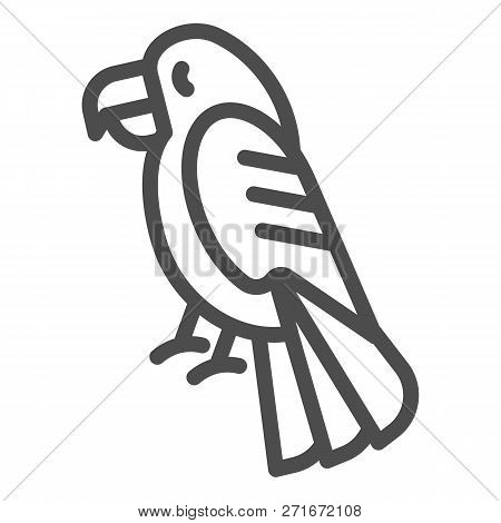 Parrot Line Icon. Bird Vector Illustration Isolated On White. Animal Outline Style Design, Designed 